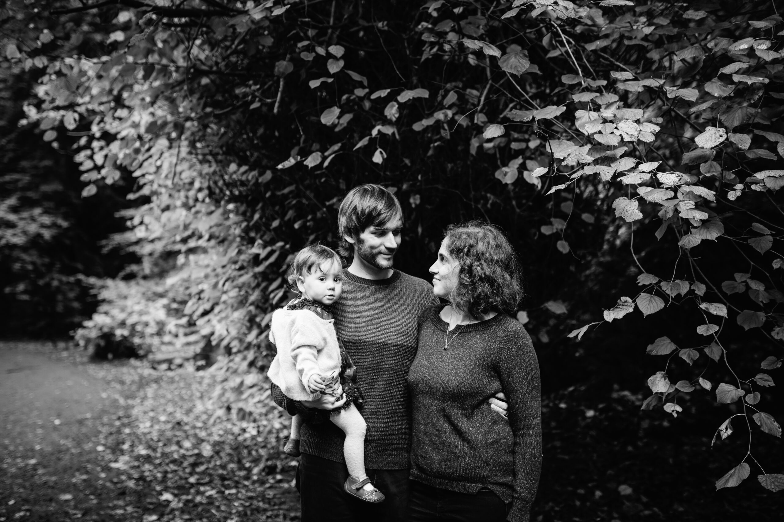 family black and white